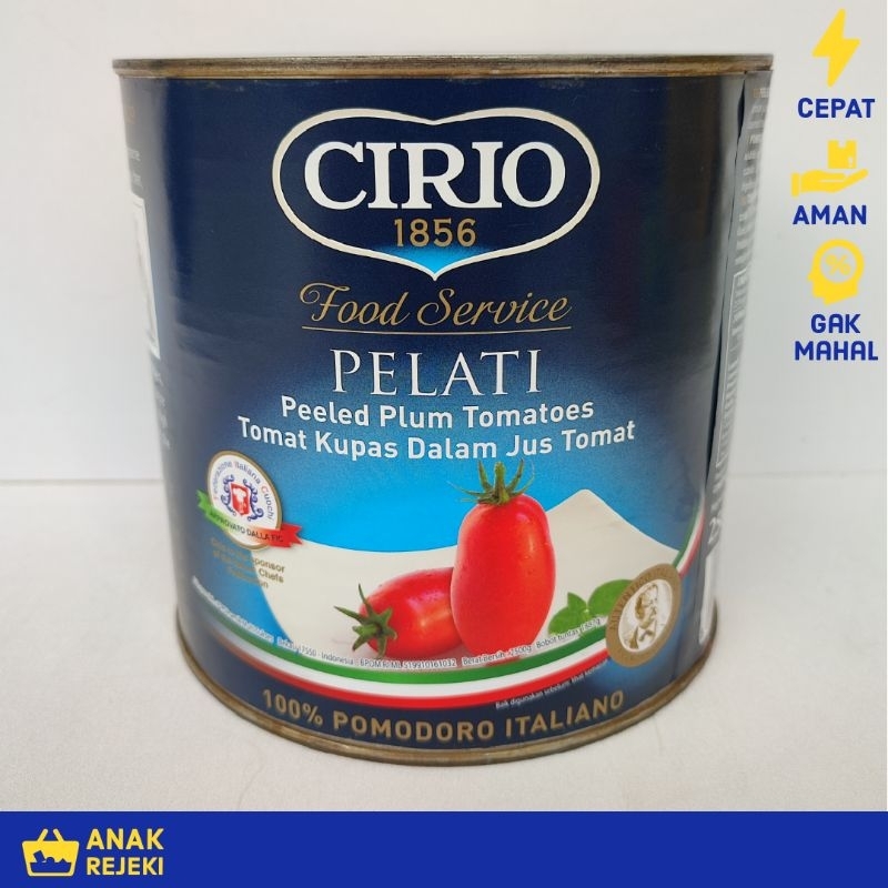 

Cirio Peeled Tomatoes 2.5kg - Pelati Peel Tomato Tomat Kupas Italy