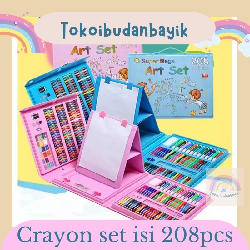 

Crayon Art Set isi 208pcs/alat gambar dan melukis anak