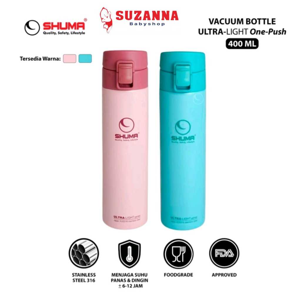 Termos Shuma Stainless Steel 316 Ultra Light One Push 400ml