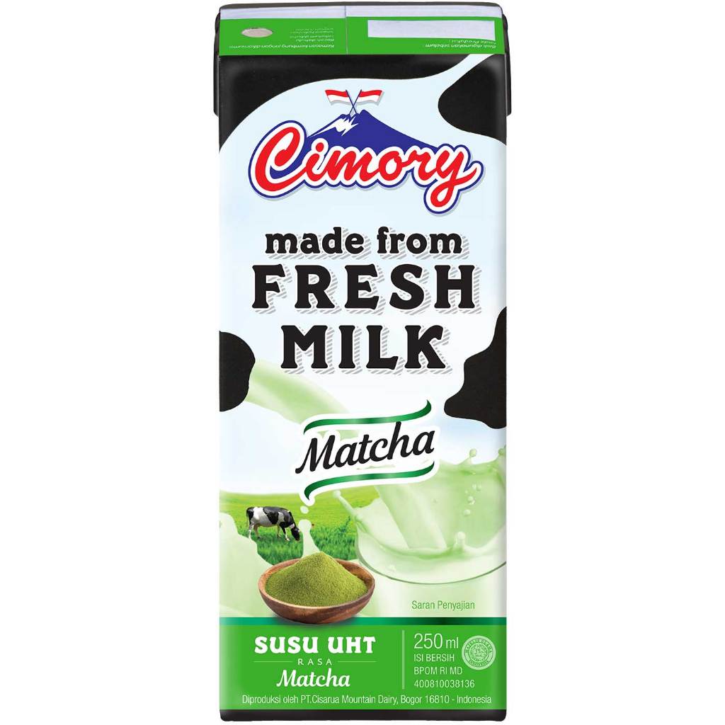

Cimory UHT Fresh Milk 250ml Matcha / Cokelat / Strawberry / Full Cream 250ml