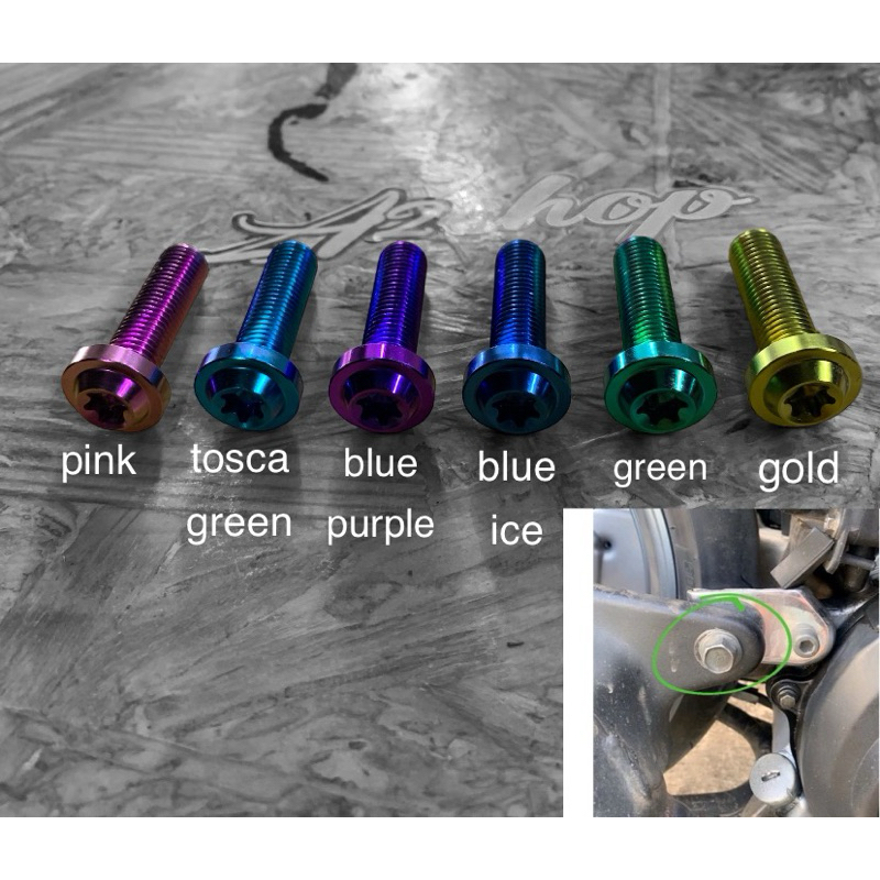 probolt titanium baut titanium kenalpot baut knalpot mio sporty mio smile mio soul fino