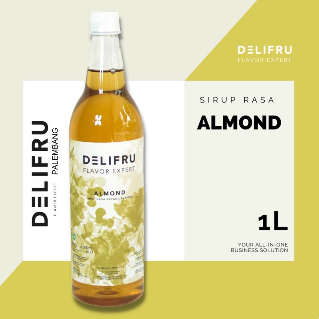 

Delifru Syrup Almond - Sirup Biji Almond 1 Liter