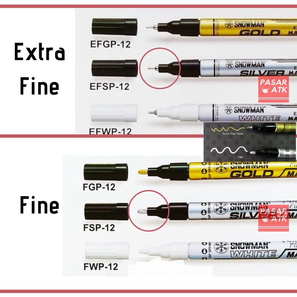

9.9 FLASH SALE Spidol SNOWMAN Paint Marker Fine/ Extra Fine (pcs)