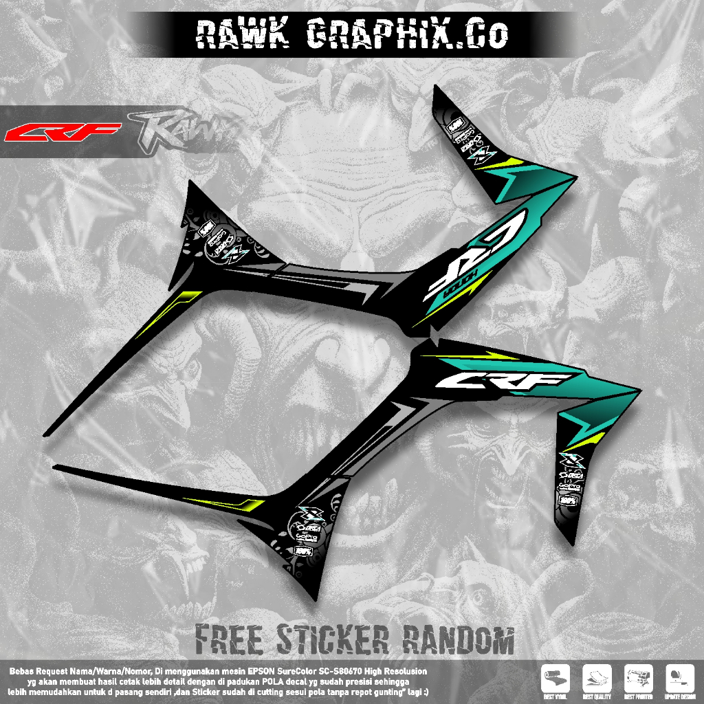 Striping Sticker Honda Crf 150L Herex Style Supermoto Trabas Racing