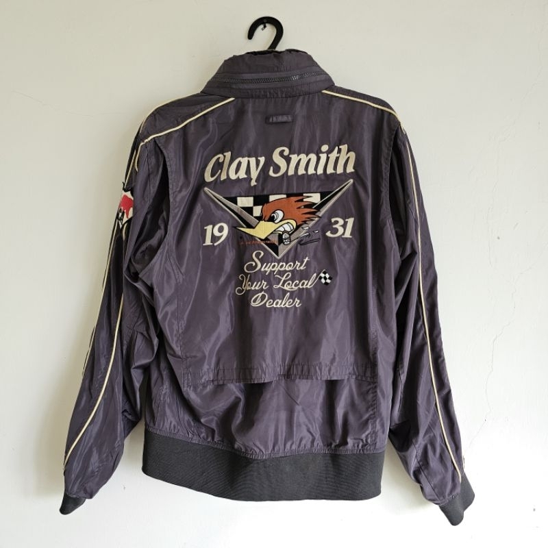 jaket motor vtg clay smith csy4125 size LL mooneyes second