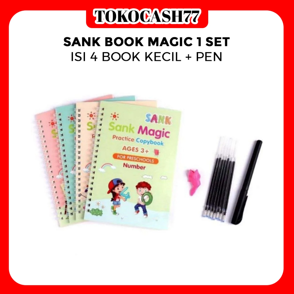 SANK BOOK MAGIC 1 SET ISI 4 BOOK KECIL + PEN