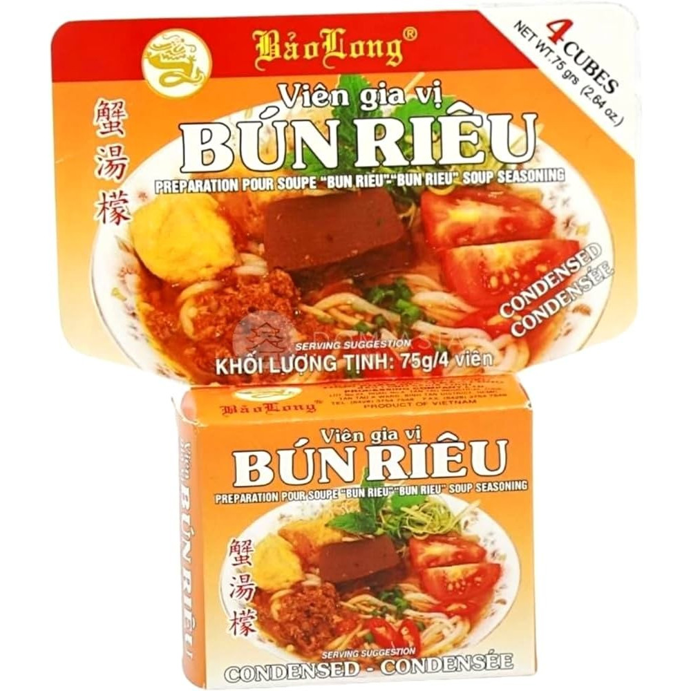 

Bao Long Bun Rieu Seasoning Spice Stock Cube Vietnamese Crab Noodle Bumbu Kaldu Mie Vietnam Pedas