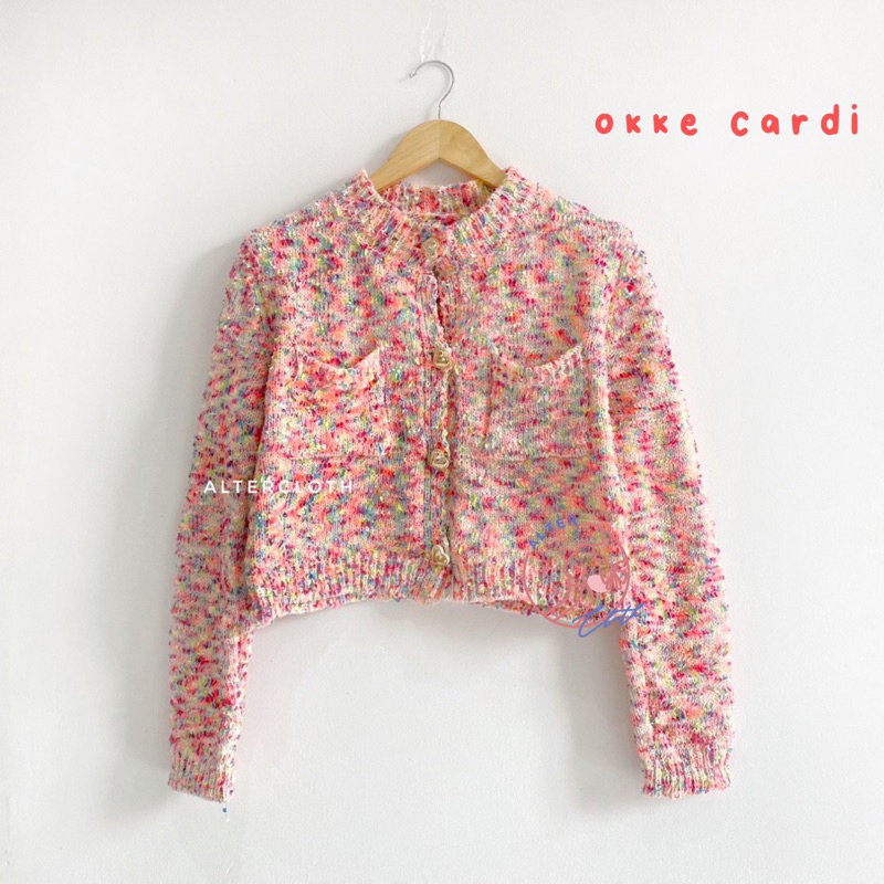 alter.cloth - OKKE CARDI | Atasan Wanita Lengan Panjang Longsleeve kardigan Korea Fashion Knitwear M