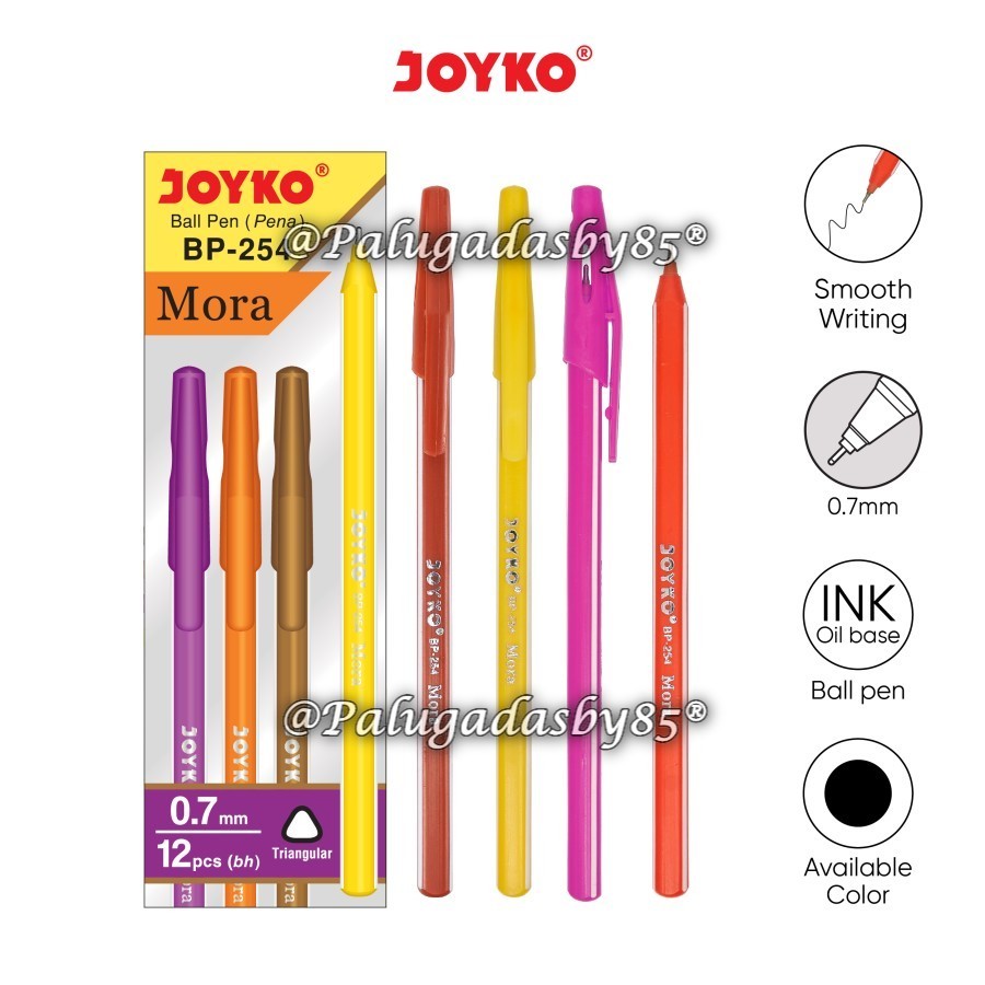 

(1 Biji) GROSIR Bolpen JOYKO BP-254 Mora 0.7 Hitam / Ball Pen Pulpen Pena Joyko BP-254 Mora 0.7 mm / Ball Point Joyko BP254 / Ball Pen Joyko BP 254