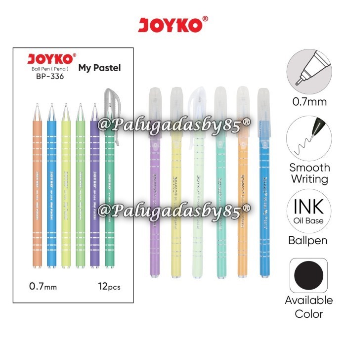 

(1 Biji) GROSIR Bolpen JOYKO BP-336 My Pastel 0.7 Hitam / Ball Pen Pulpen Pena Joyko BP-336 My Pastel 0.7 mm / Ball Point Joyko BP336 / Ball Pen Joyko BP 336
