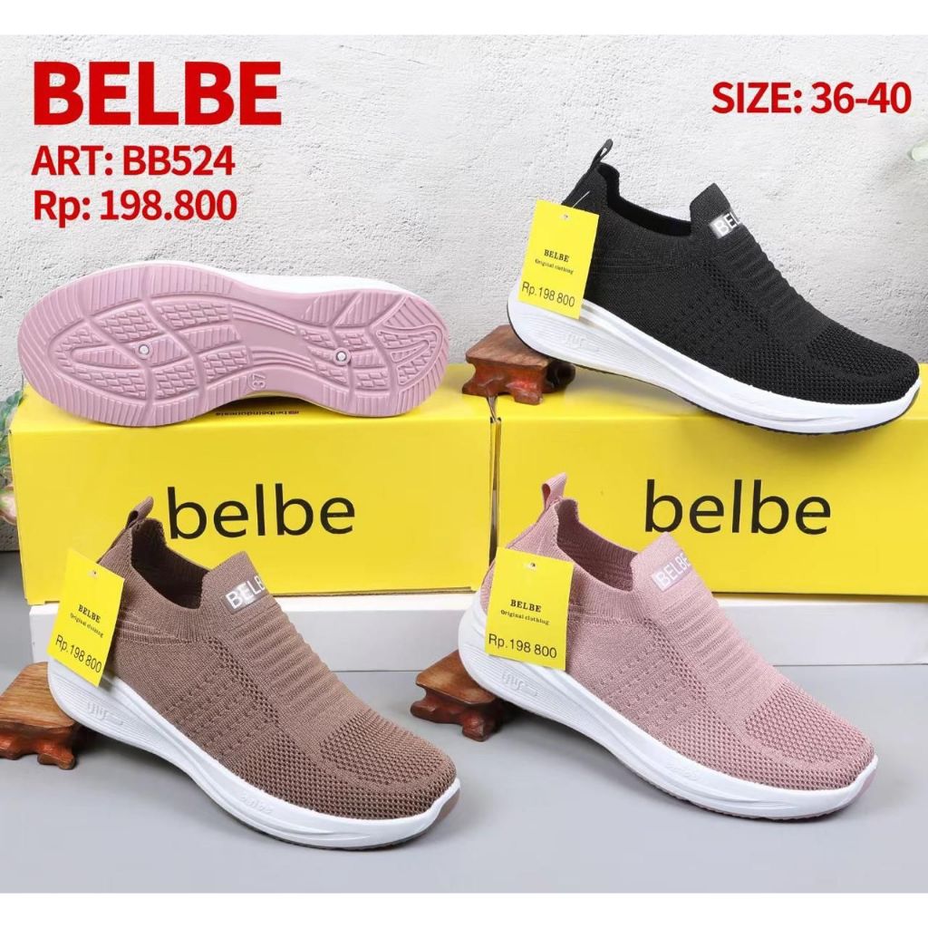 Sepatu Belbe Rajut Wanita non tali