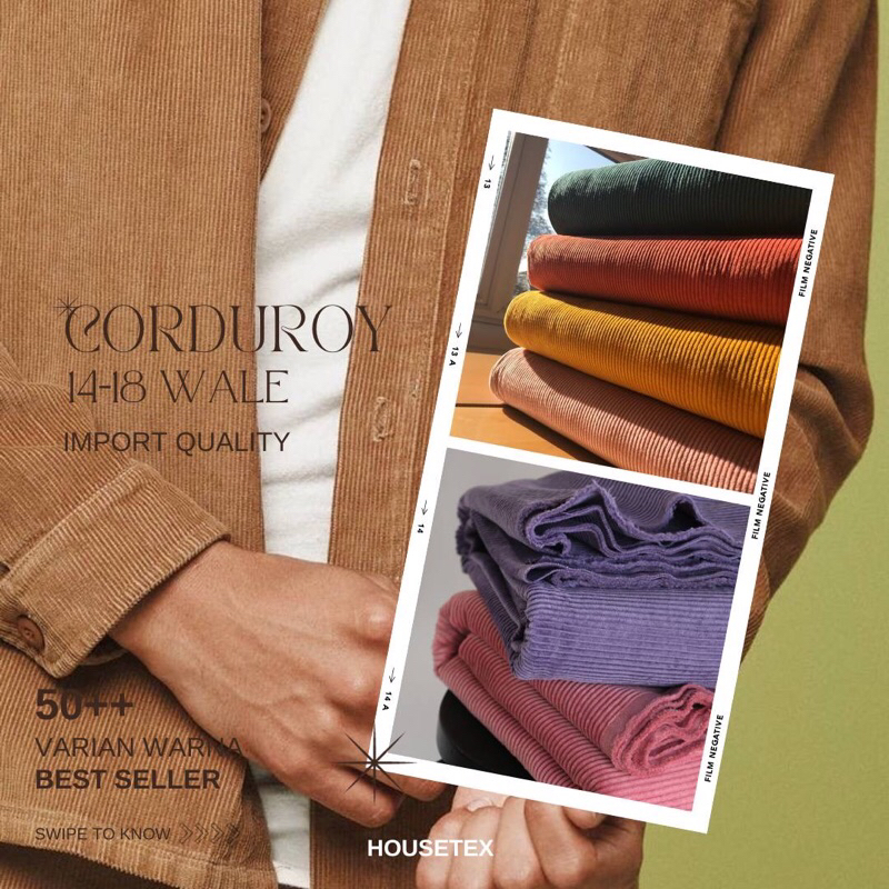 KAIN CORDUROY IMPORT/METERAN/KEMEJA/CELANA/JACKET