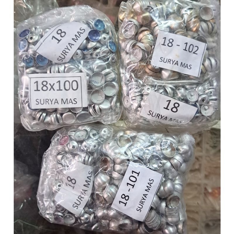 Kancing Bungkus kaleng ukuran 18 merk Surya Mas