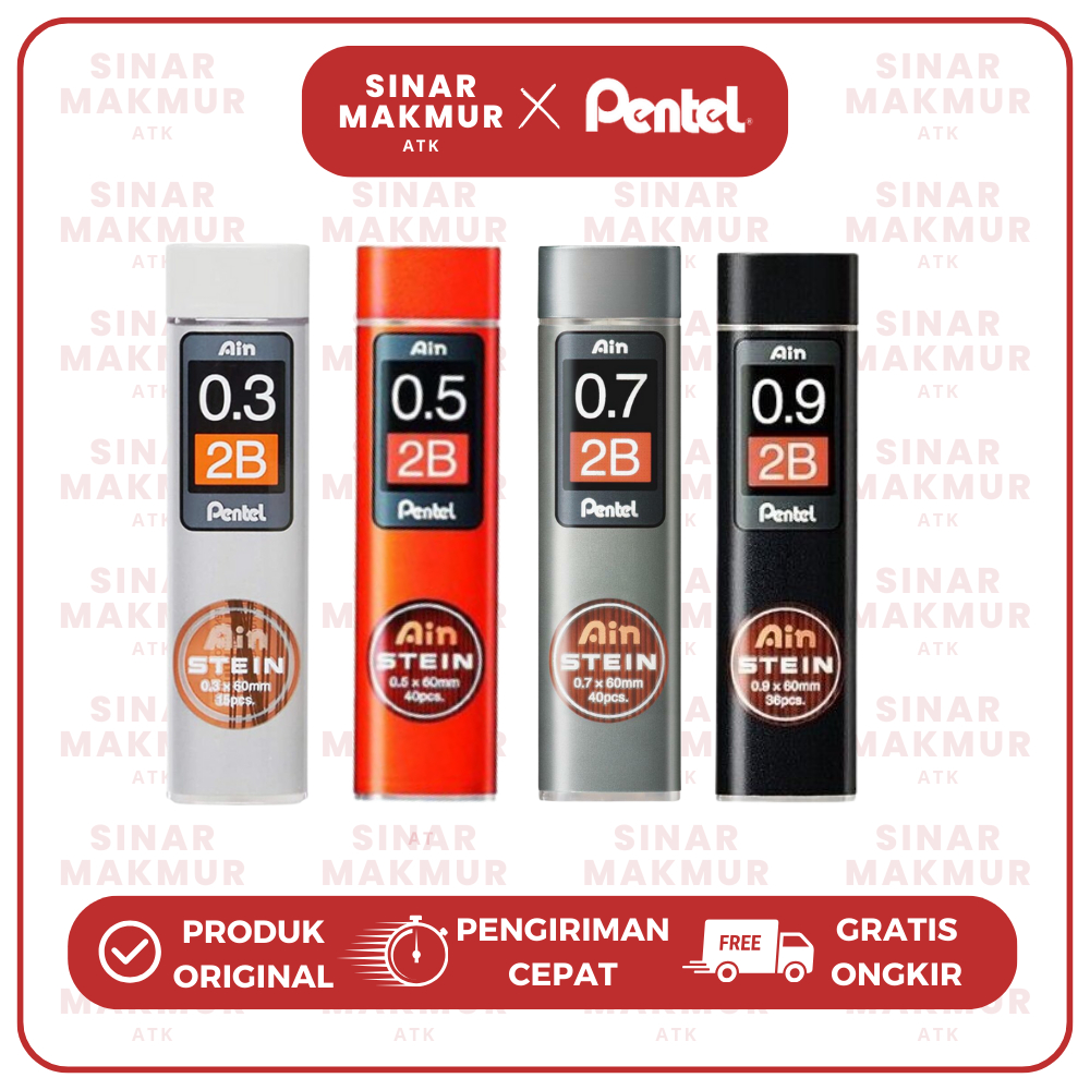 

Isi Pensil/Ain Stein Mechanical Pencil Lead Refill 2B Pentel (Tube)