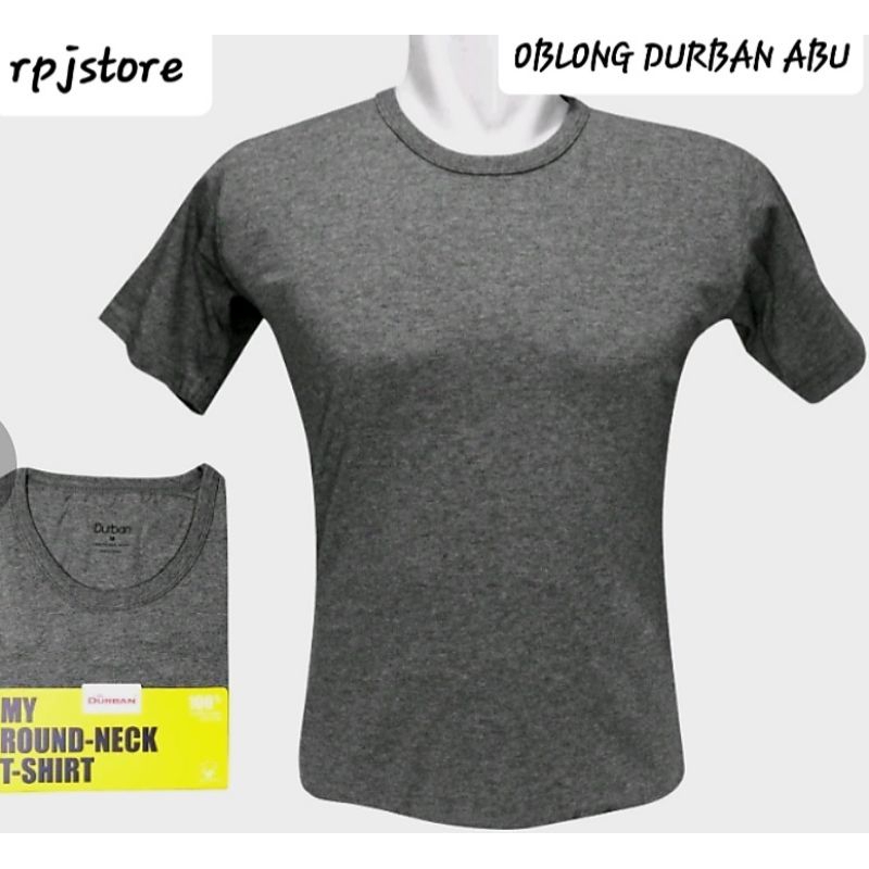 KAOS OBLONG DURBAN WARNA ABU ABU