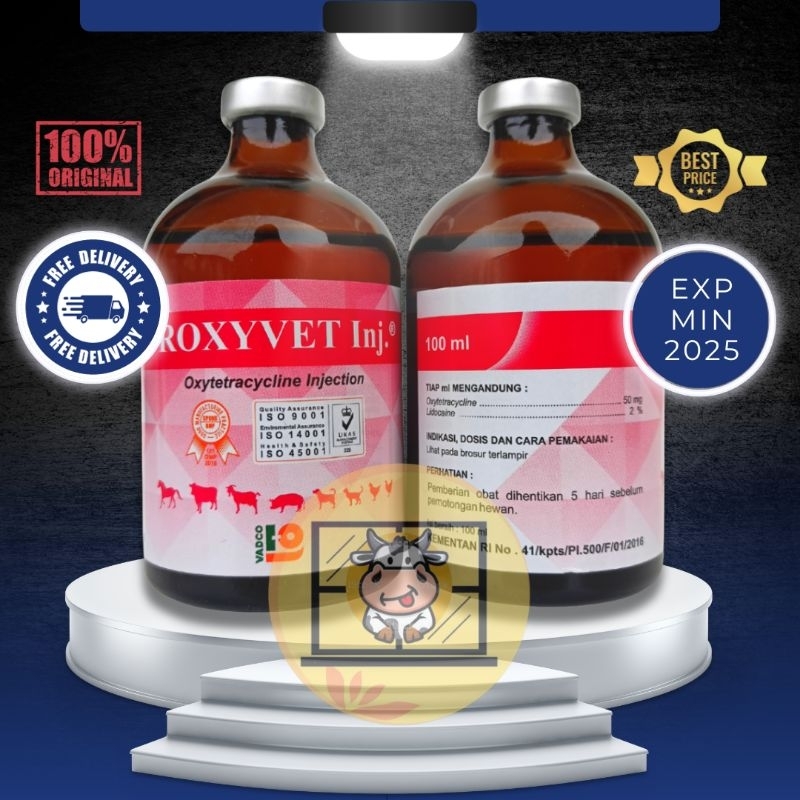 PROXYVET Inj 100 ml | Antibiotik Spektrum Luas Hewan | Like Kaloxyvet Oxy SB