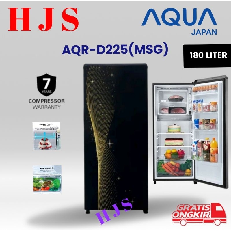 KULKAS AQUA 1 PINTU   AQR-D225(MSG) / AQR-D225 DOUBLE