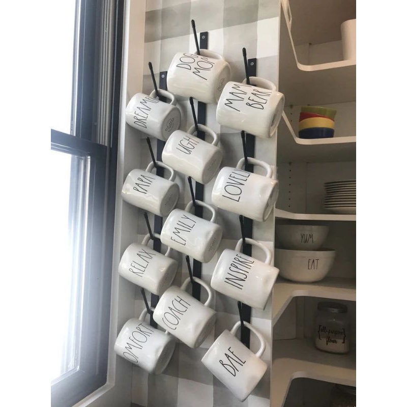 rak gelas gantung dinding rak gelas tempel rak cangkir estetik