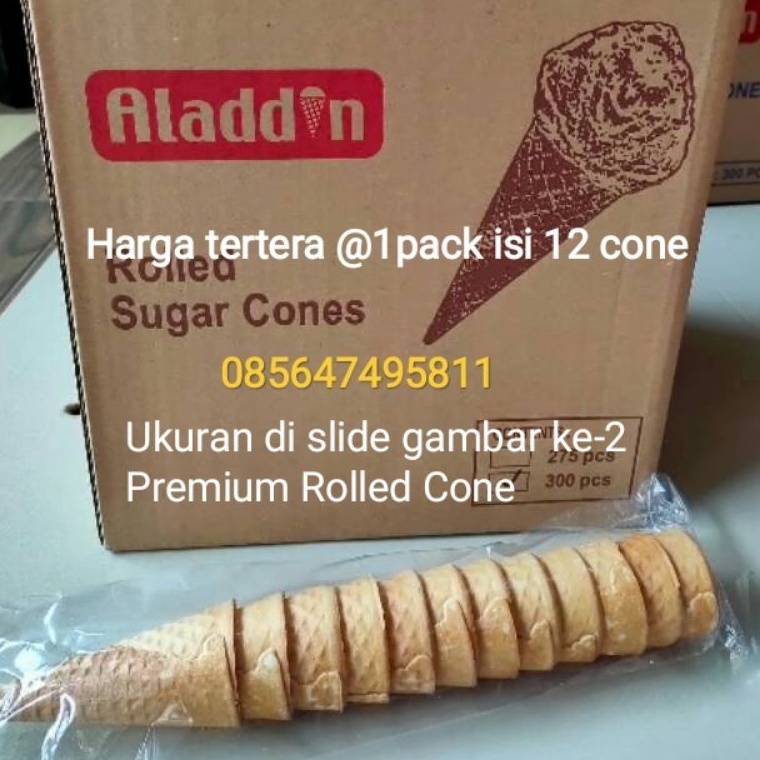 

VQSC2443 Jangan Sampai Kehabisan!!! Cone Eskrim ALADDIN (rolled sugar cone)