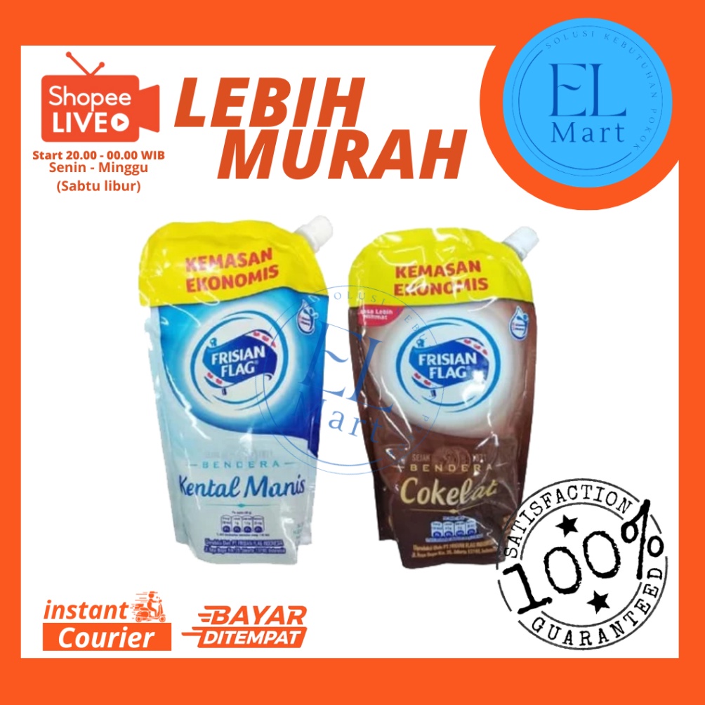 

[☀T53&] FRISIAN FLAG SUSU 545 GR / SUSU KENTAL MANIS / POUCH Barang Terupdate