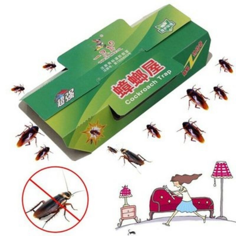 Perangkap Jebakan Kecoa Cicak Hoy Hoy Rumah Trap Hoyhoy Roach dengan Lem dan Umpan Bait bisa untuk d