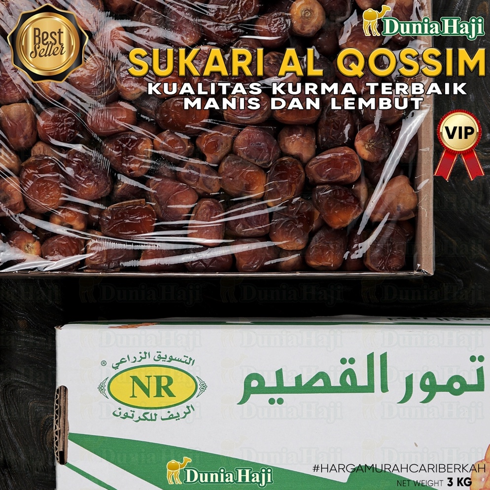 

[PRODUK WLQUE41] Kurma SUKARI 3KG Kualitas Super Premium VIP Grade A Exclusive Packing / Sukkari Basah ➻Terkini