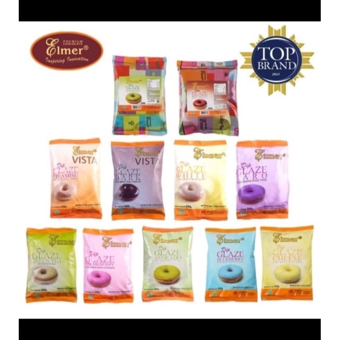 

Mur4h B4nget ELMER DIP GLAZE 200GR / TOPPING DONAT ( SEMUA LENGKAP ) Original