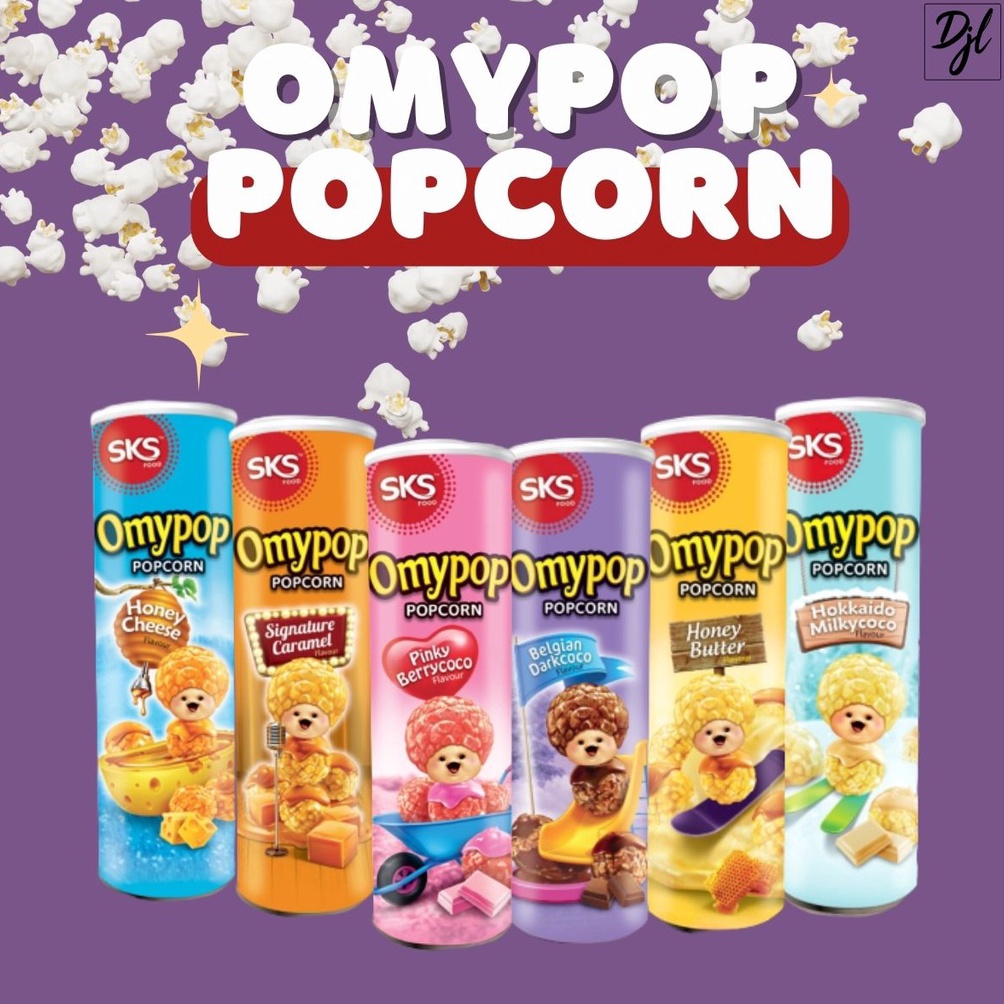 

[♥L75➤] OMYPOP Pop Corn 85g Berondong Jagung Aneka 1 Tube [58]