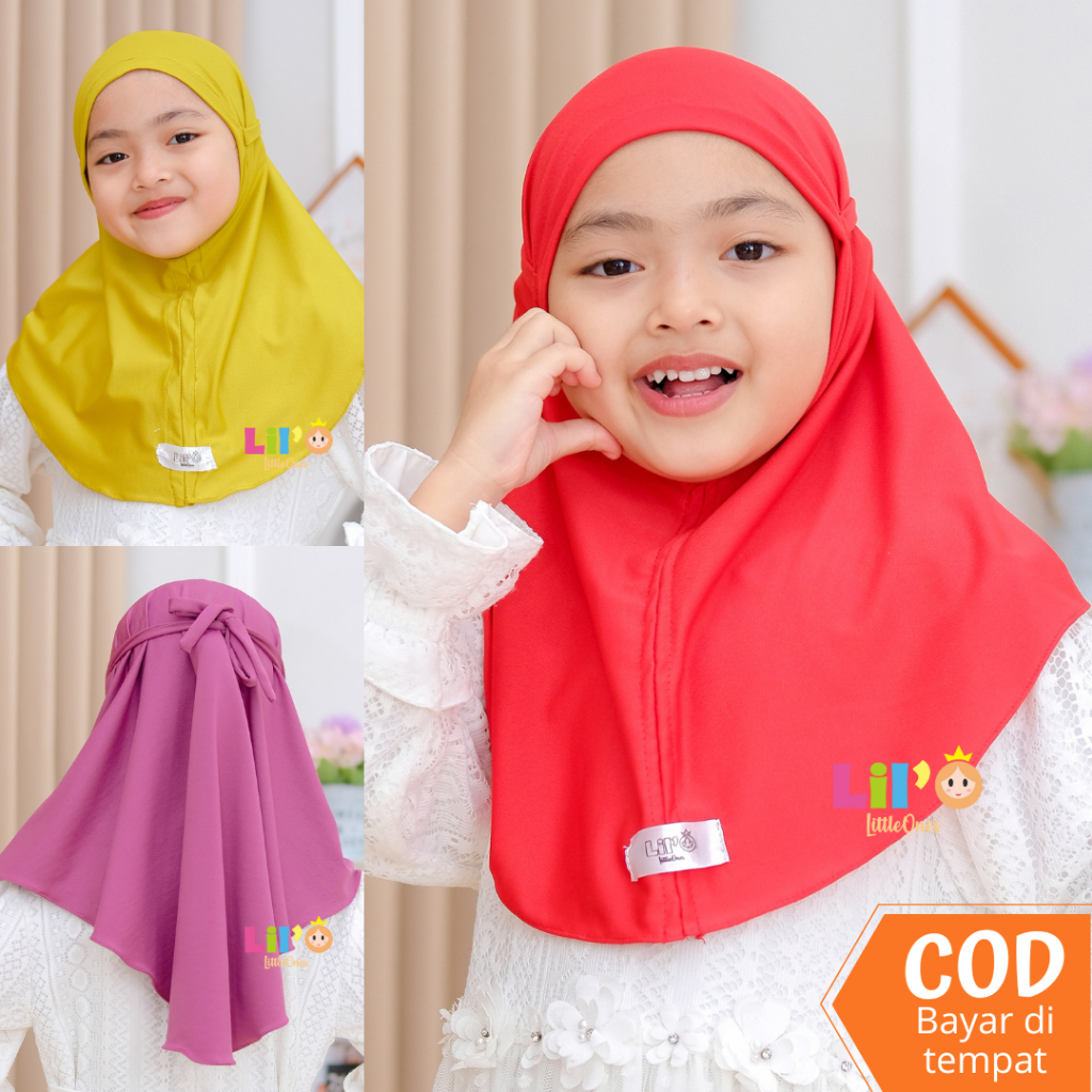 Zea Hijab By Lil'O - Little Bee Boutique - Hijab Bergo Anak Perempuan Terbaru - Bergo Instan Anak