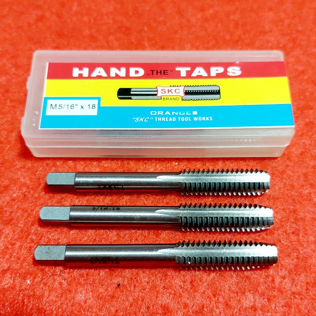 Hand Taps 5/16 x 18 - Mata Tap Baut 12 Kasar - Pembuat Derat Baut Mur