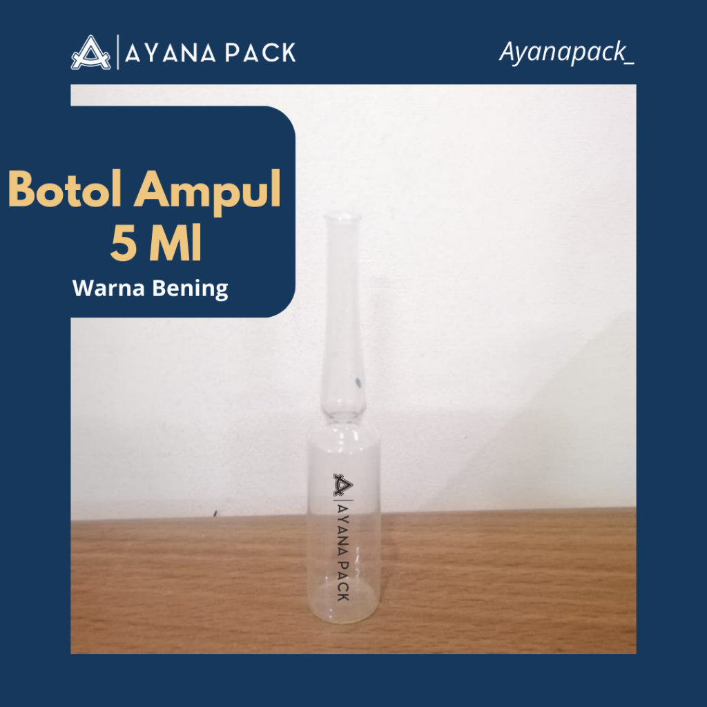 Botol Ampul Serum Vitamin C  Injeksi 5 ml Bening