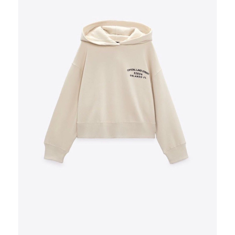 hoodie sweater zara crop