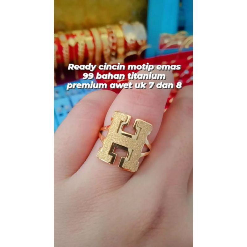 cincin motif emas 99 titanium primium