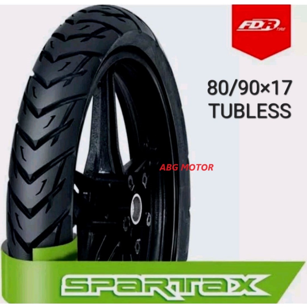 BAN LUAR FDR TUBELESS 80/90-17 SPARTAX