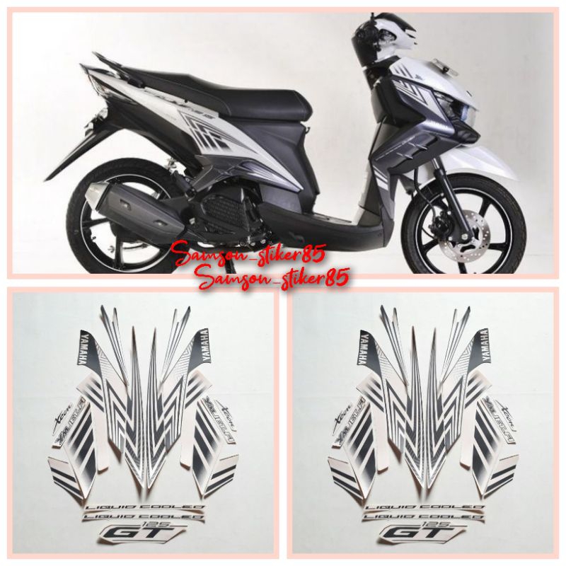 stiker striping motor yamaha XEON GT 125 2014 PUTIH LIST BODY STANDAR BERKUALITAS