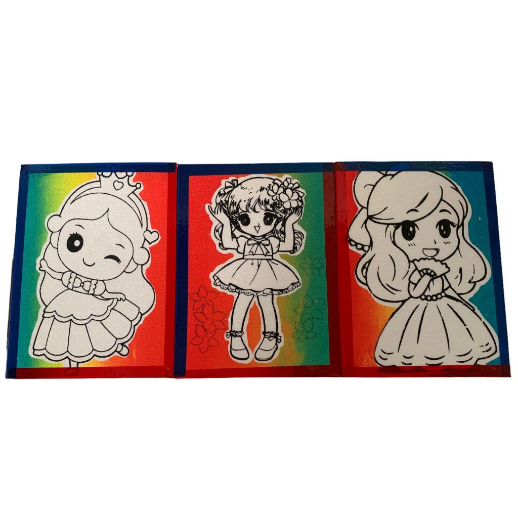 

(50 pcs) [Lis Lakban] [Rainbow] Sterofoam Lukis uk 30X40 / Sterofoam Mewarnai / Gabus Lukis Pasar Malam