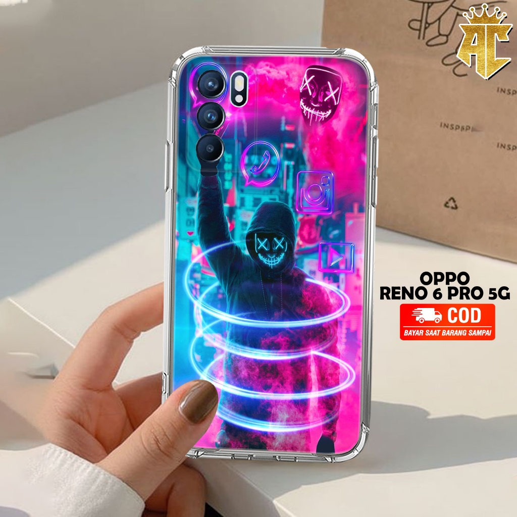 CASE OPPO RENO 6 PRO 5G - Casing OPPO RENO 6 PRO 5G Terbaru 2023 AERO STORE [ MOTIF 25 ] Silikon - C