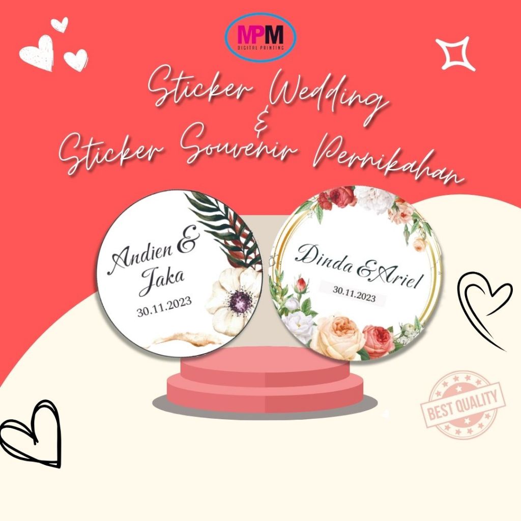 

STIKER WEDDING PERNIKAHAN / STICKER SOUVENIR PERNIKAHAN - FREE DESAIN