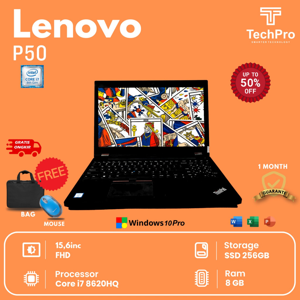 LENOVO THINKPAD P50, P51 LAPTOP GAMING MURAH BERGARANSI