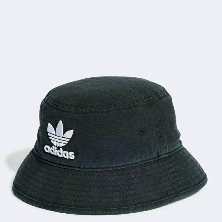 topi bucket hat adidas unisex-Hitam new original 100%