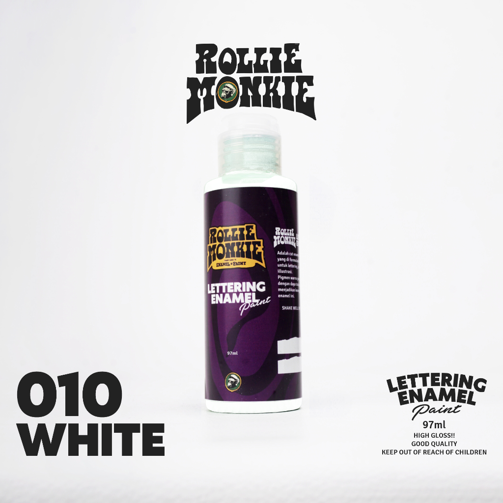 

RollieMonkie Lettering Enamel Paint (oilbased) 010 White