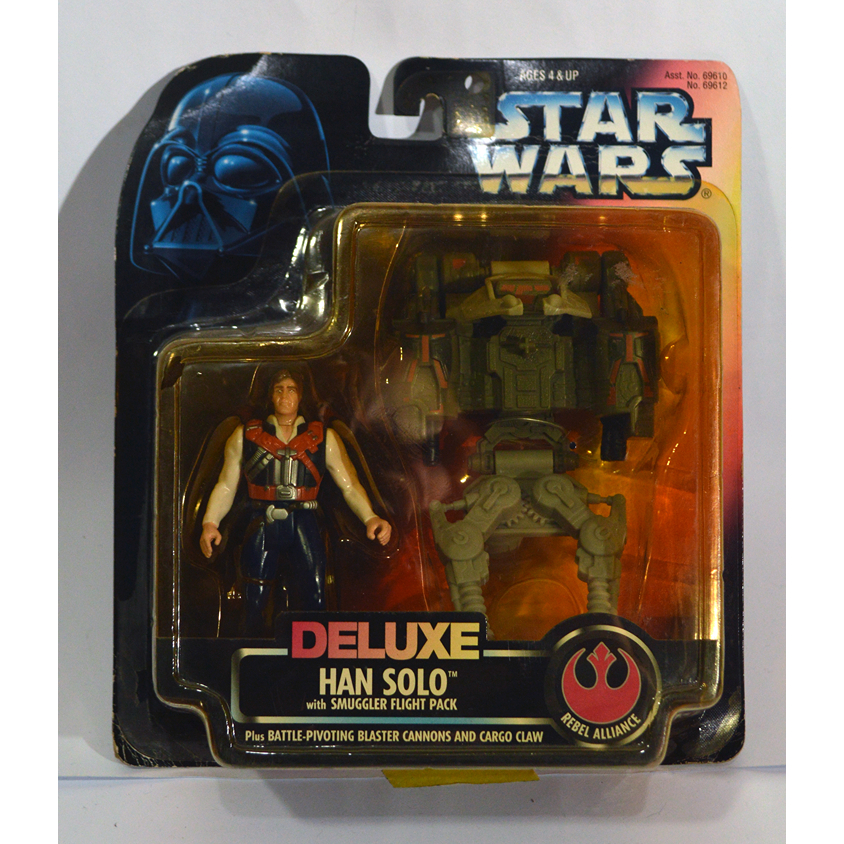Star Wars Kenner Deluxe Classic Han Solo with Smuggler Flight Pack Action Figure