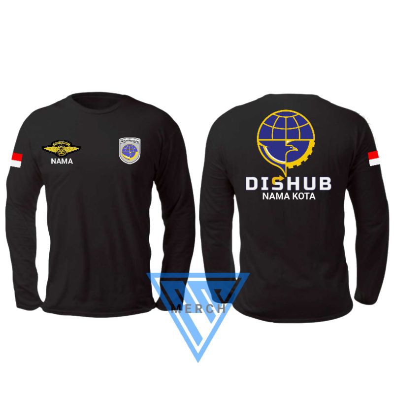 Kaos Dishub Kaos Tangan Panjang Dishub Dinas Perhubungan Custom Nama Kota