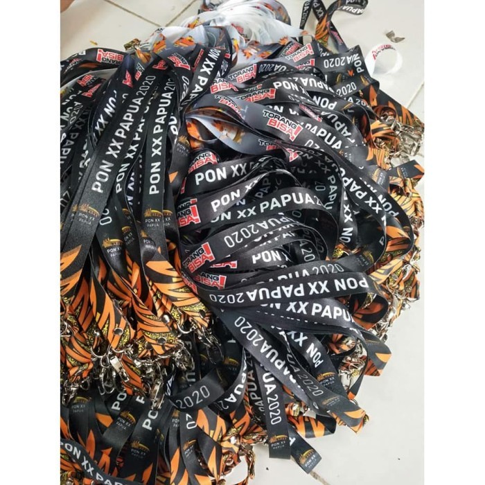 

Lanyard Custom Tali ID Card Cetak 2 Sisi Bahan Tisue Hasil Premium Uk 2cm Pre-order 7 Hari