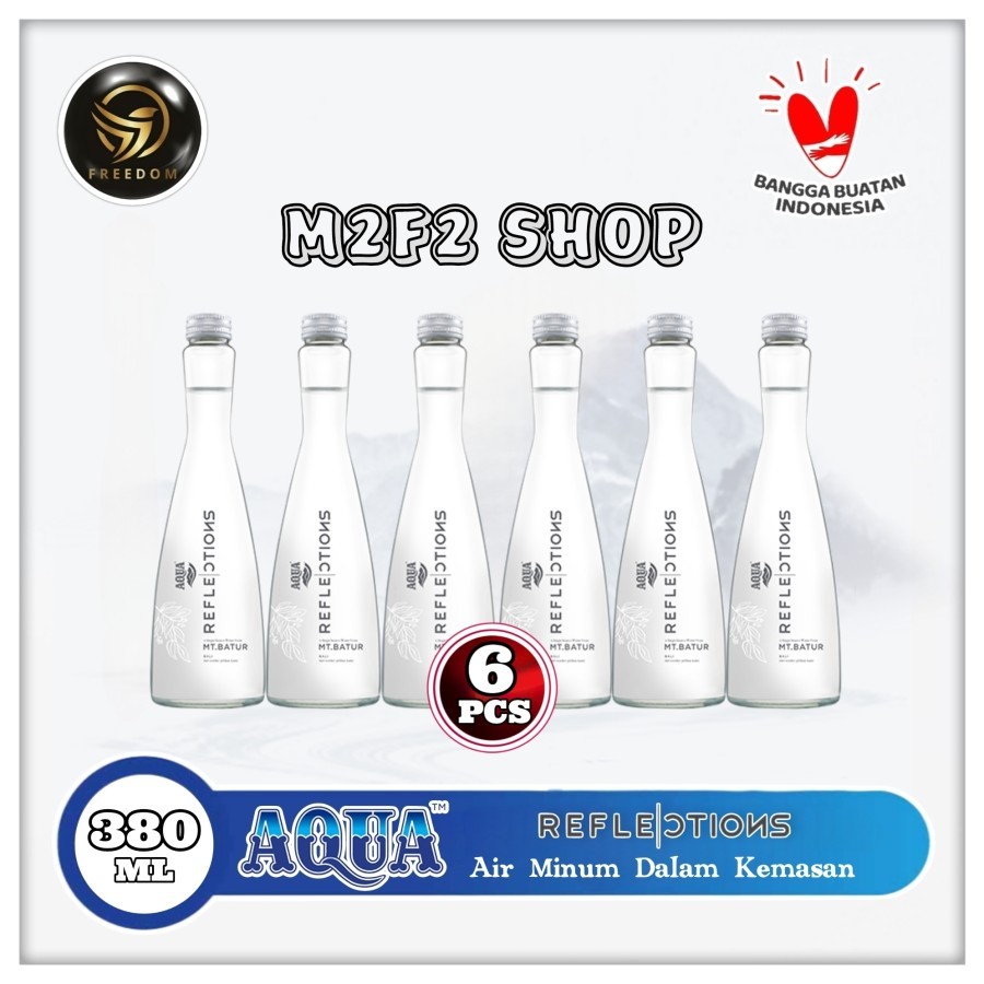 

Air Mineral Aqua Reflections Still Botol Kaca - 380 ml (Kemasan 6 Pcs)