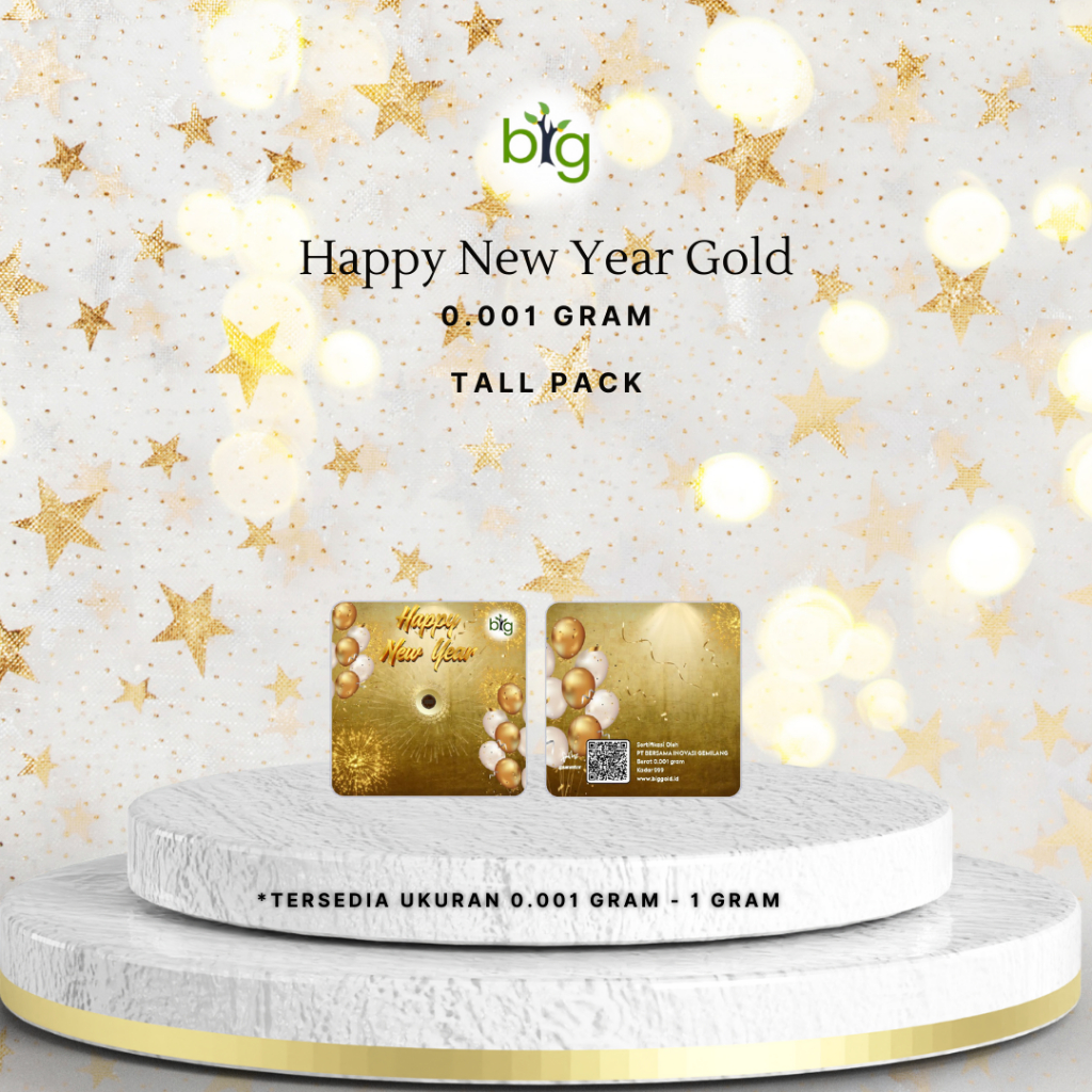 Logam Mulia/BIG GOLD 0.001 gram Tall Pack edisi New Year Gold