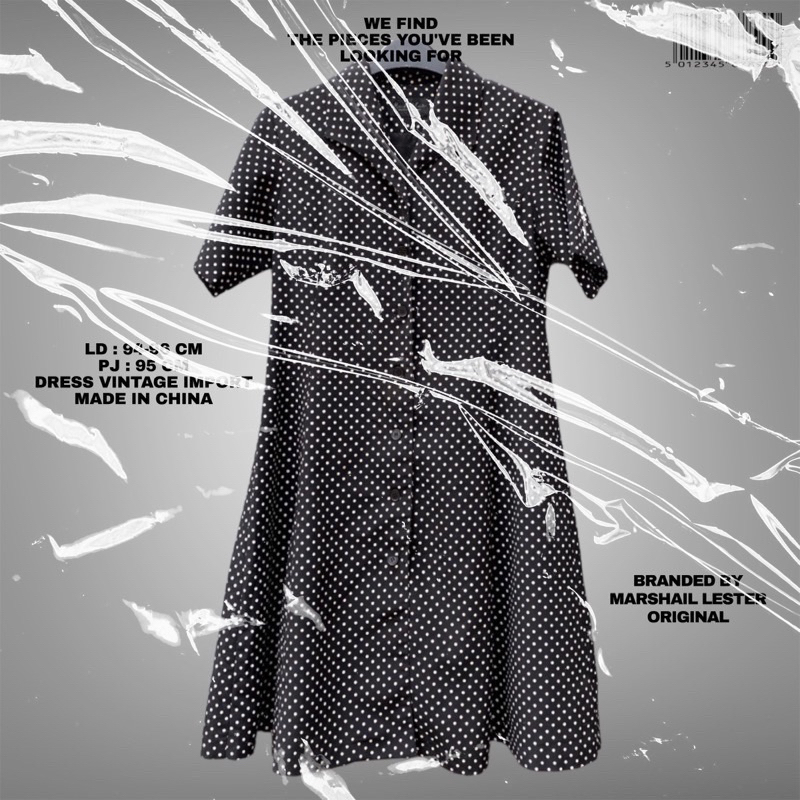 Dress kemeja/polka dress/korean style/korean dress/vintage/office dress/bkk dress/flare dress