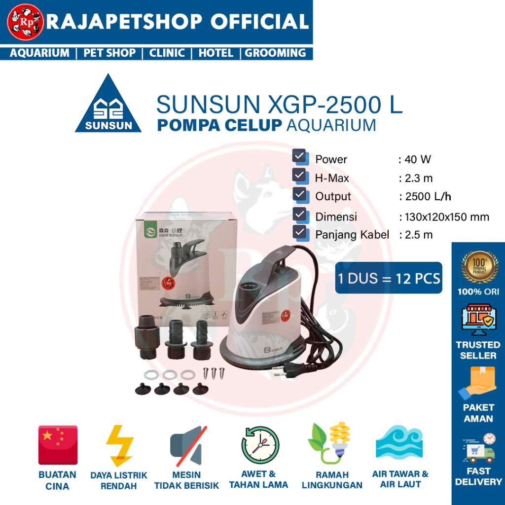 ( POMPA AIR ) SUNSUN XGP 2500/3000 L WATER PUMP KOLAM AQUARIUM