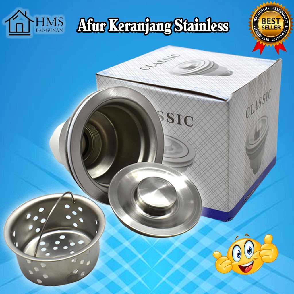 Afur Keranjang Bak Cuci Piring Stainless / Saringan Bak Cuci Piring / Filter Sink Cuci Piring / Peny