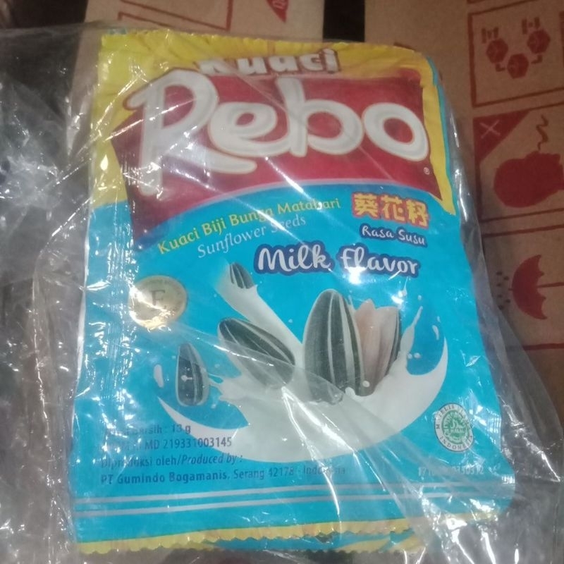 

Rebo kuaci milk perpak isi 20